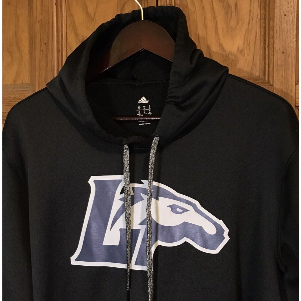 adidas Longwood University Lancers NCAA Logo Adult XL Black Pullover Hoodie - Picture 5 of 12